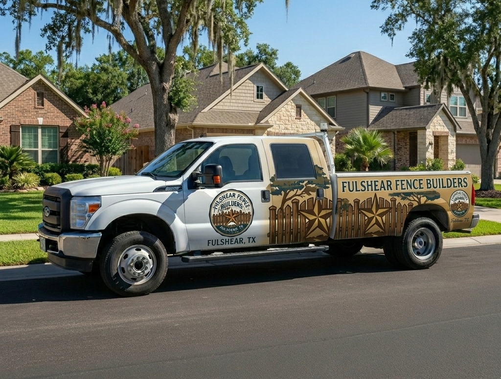 Fulshear Fence Builders Work Truck