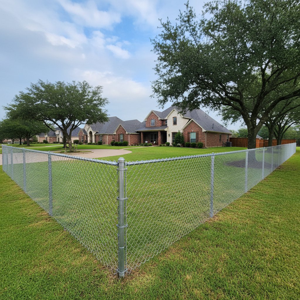 Chain-Link Fence Installation in Fulshear, TX